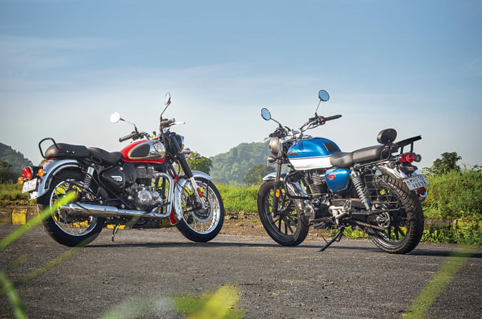 2021 Royal Enfield Classic 350 vs Honda H'ness CB350 comparison